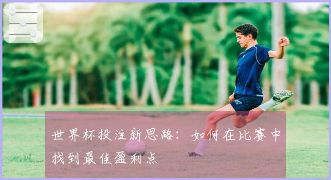 世界杯投注新思路：如何在比赛中找到最佳盈利点